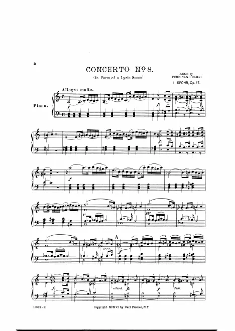 First page of Violin Concerto No.8