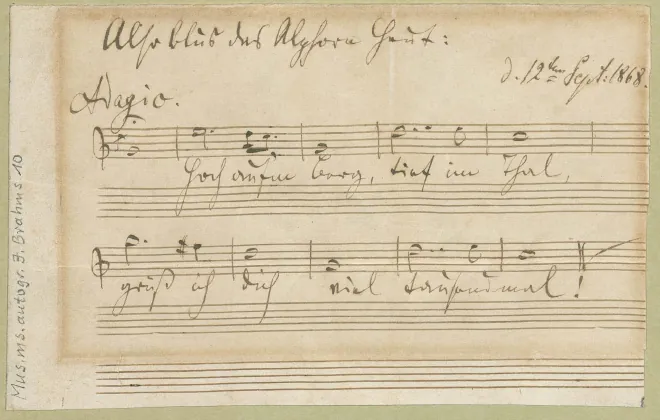 First page of Albumblatt für Clara Schumann