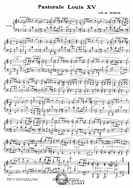 First page of Pastorale Louis XV