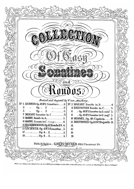 First page of Rondo, Op.52