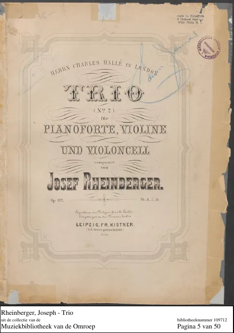 First page of Piano Trio No.2