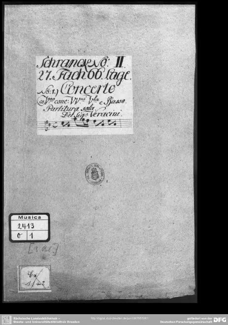 First page of Violin Concerto in D major