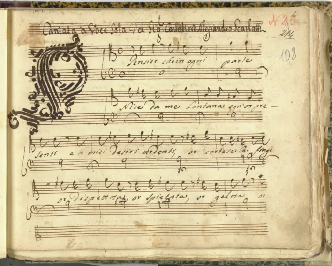 First page of Pensier che in ogni parte