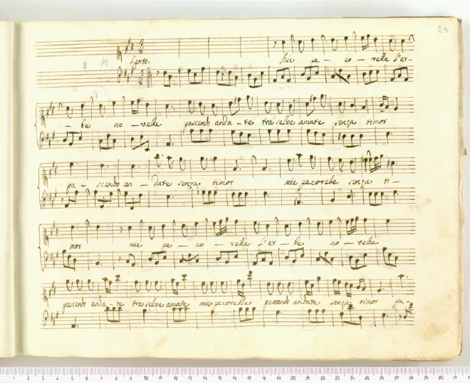 First page of Mie pecorelle l'erbe novelle