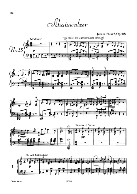 First page of Schatz-Walzer