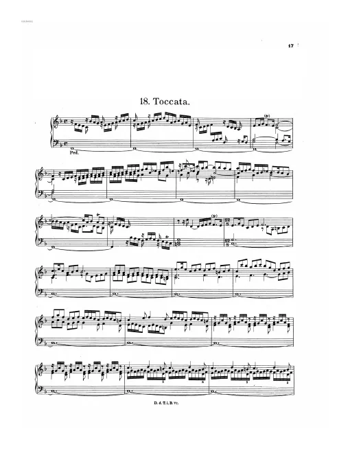 First page of Toccata in F major