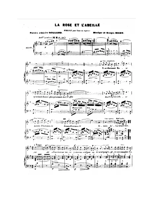 First page of La rose et l'abeille