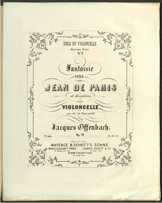 First page of Fantaisie sur Jean de Paris