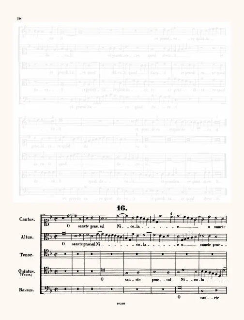 First page of O sancte praesul Nicolae
