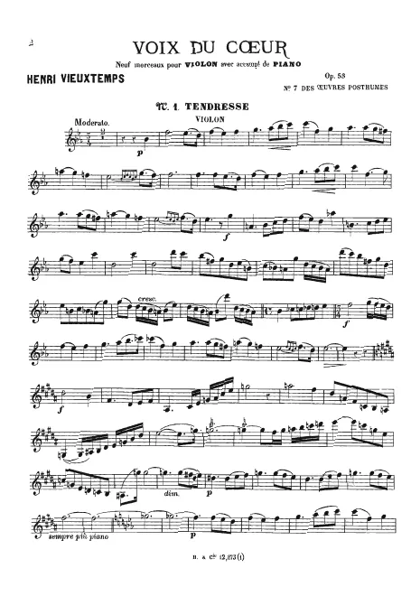 First page of Voix de Coeur