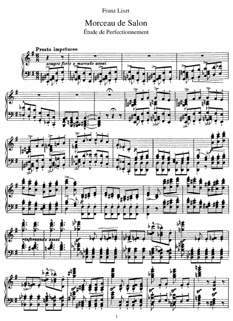 First page of Morceau de salon