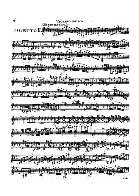 First page of String Duo in E-flat major