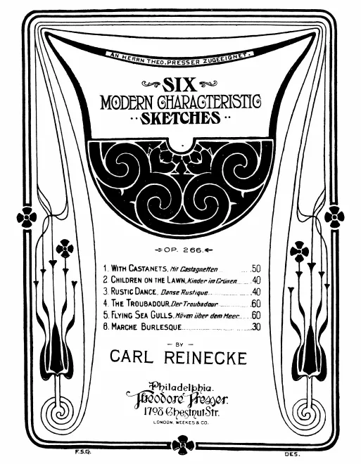 First page of 6 Modern Characteristic Sketches