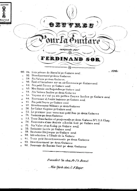 First page of Souvenir d'amitié