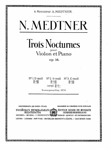 First page of Drei Nachtgesänge