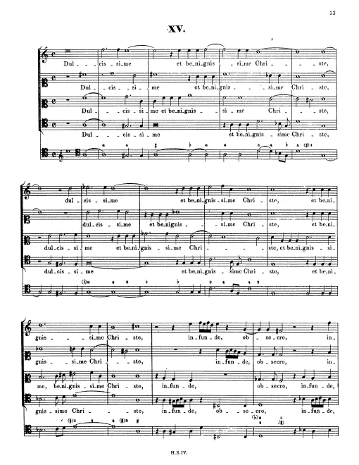 First page of Dulcissime et benignissime Christe