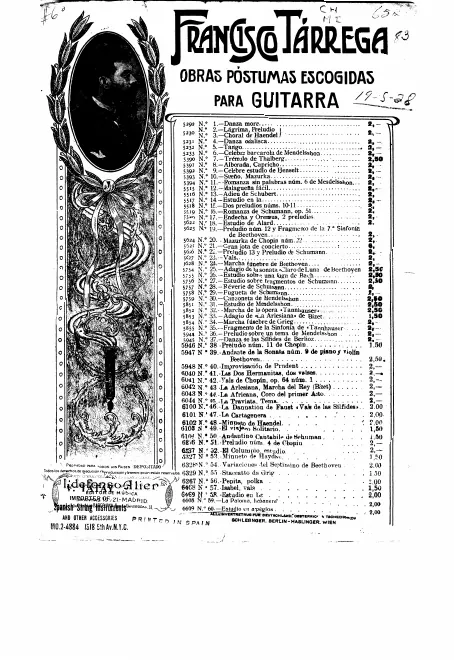 First page of Estudio en arpegios