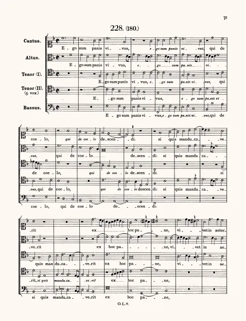 First page of Ego sum panis vivus