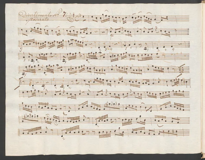 First page of Baryton Trio in G major