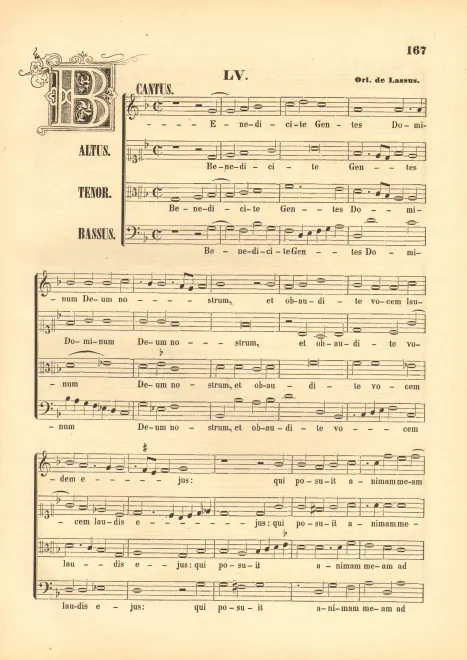First page of Benedicite gentes, Dominum Deum nostrum