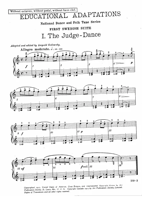 First page of Swedish Suite No.1