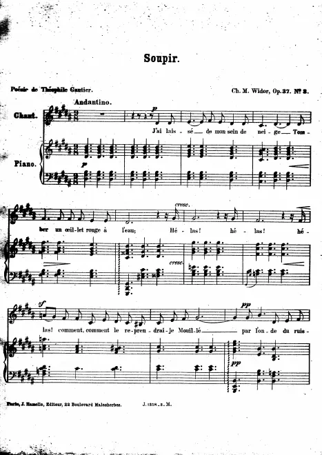First page of 6 mélodies