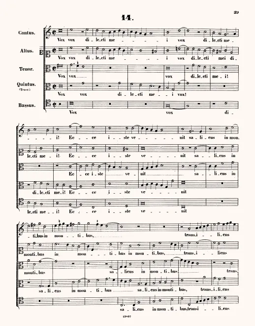 First page of Vox dilecti mei