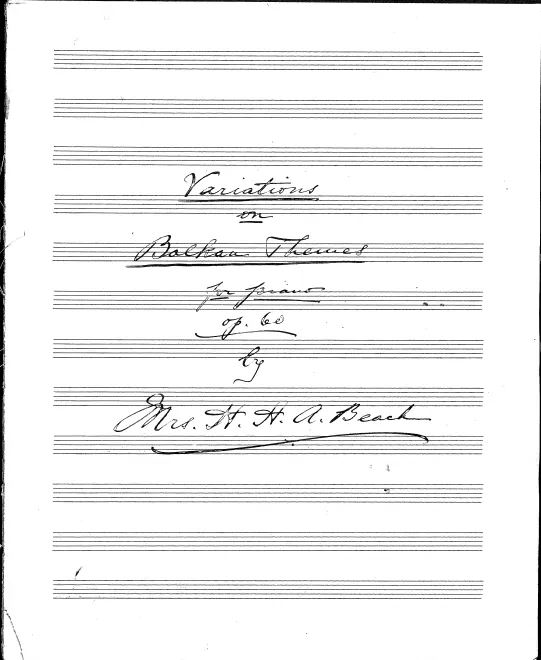 First page of Variations on Balkan Themes