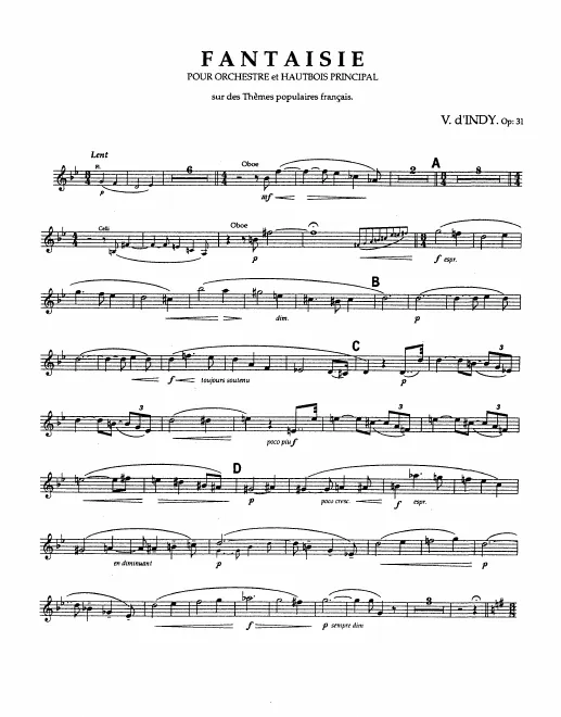 First page of Fantaisie sur des thèmes populaires français