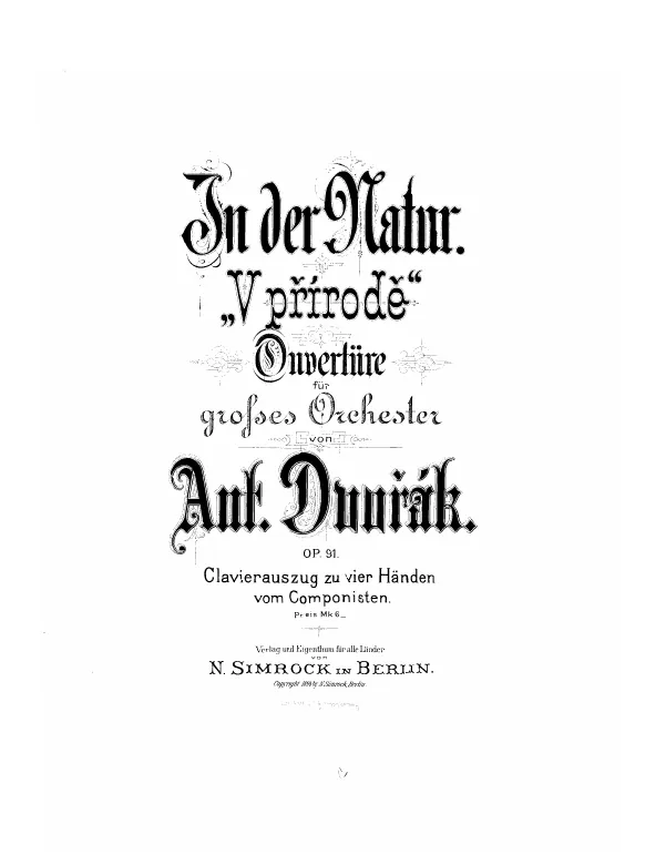 First page of In Nature's Realm (concert overture)