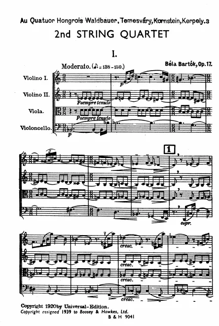 First page of String Quartet No.2