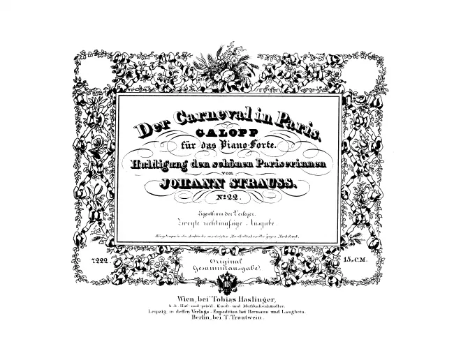 First page of Der Carneval in Paris, Op.100