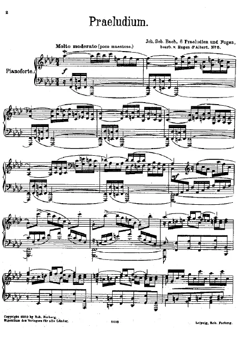 First page of Prelude and Fugue in F minor