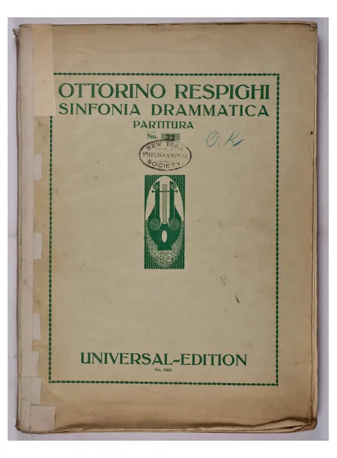 First page of Sinfonia drammatica