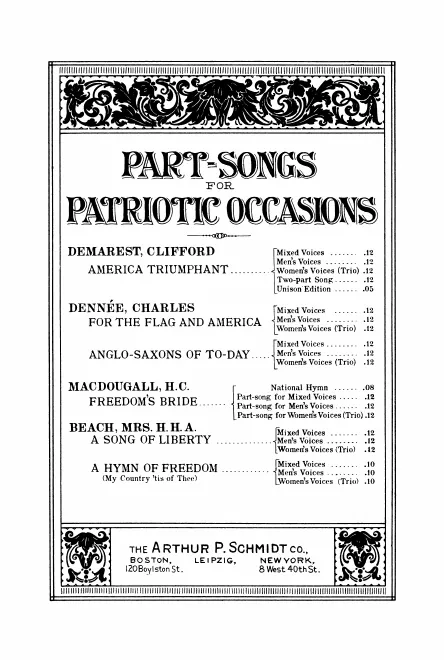 First page of A Song of Liberty