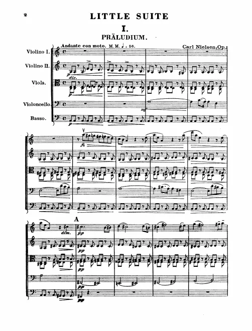 First page of Suite for Strings