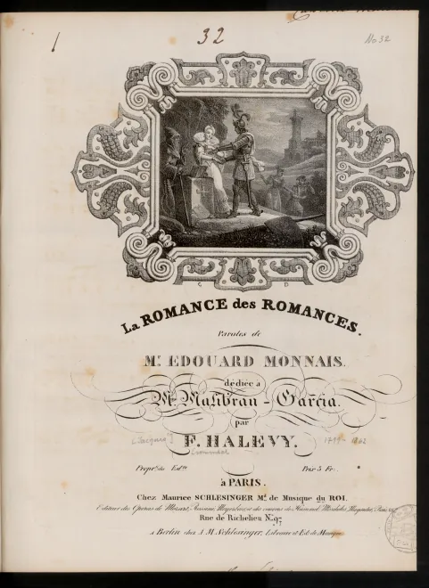 First page of La romance des romances
