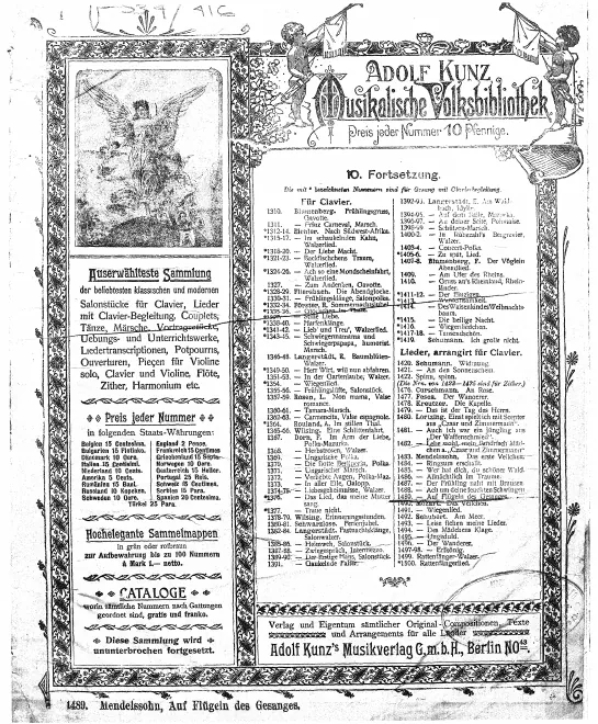 First page of 6 Gesänge