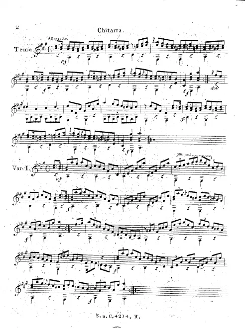First page of 8 Variations, Op.6