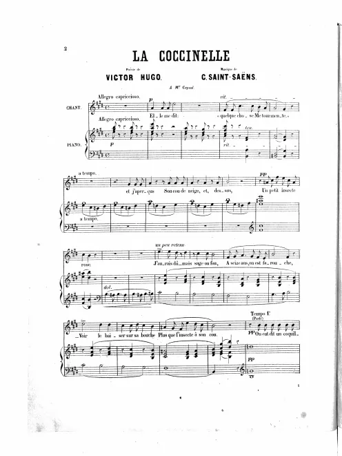 First page of La coccinelle