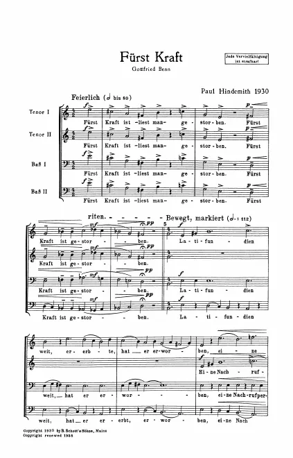 First page of Fürst Kraft