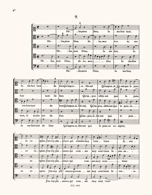 First page of Helas mon Dieu