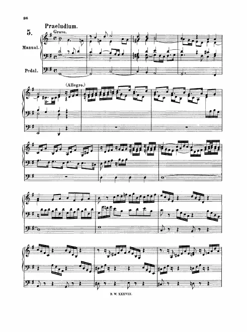 First page of Prelude and Fugue in G major