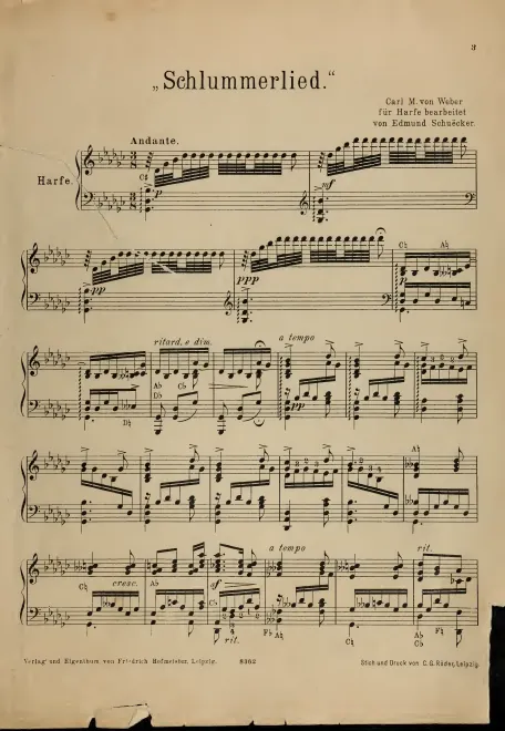 First page of Schlummerlied