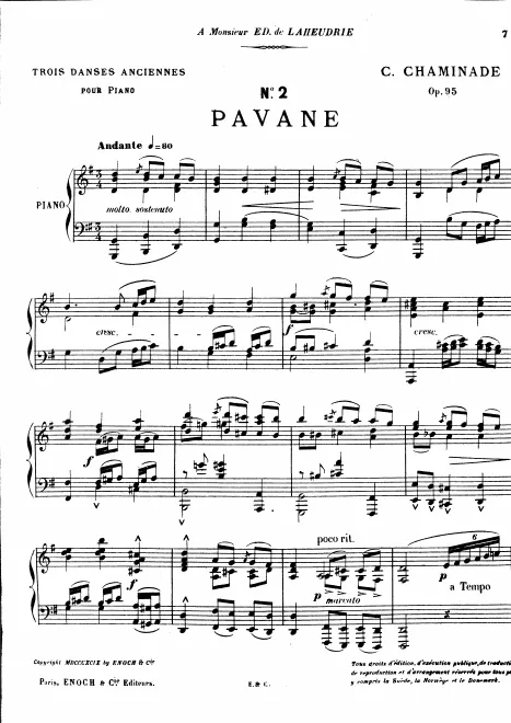 First page of Trois danses anciennes