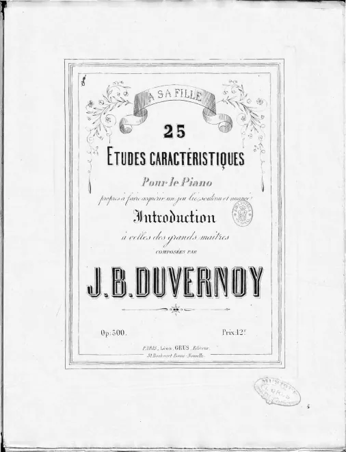 First page of 25 Études caractéristiques