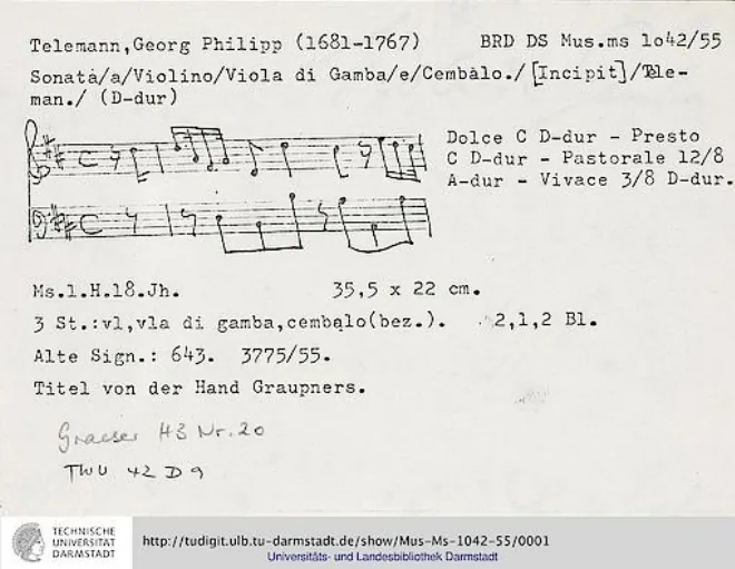 First page of Trio Sonata
