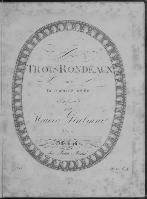 First page of Tre rondò per la chitarra