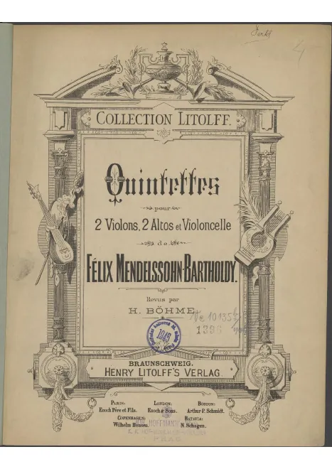 First page of String Quintets