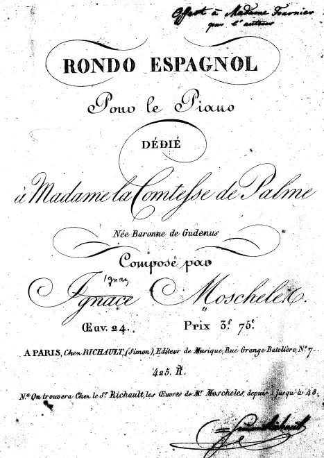 First page of Rondo Espagnol, Op.24